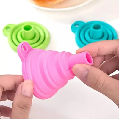 Foldable Mini Silicone Funnel (2 Pc)